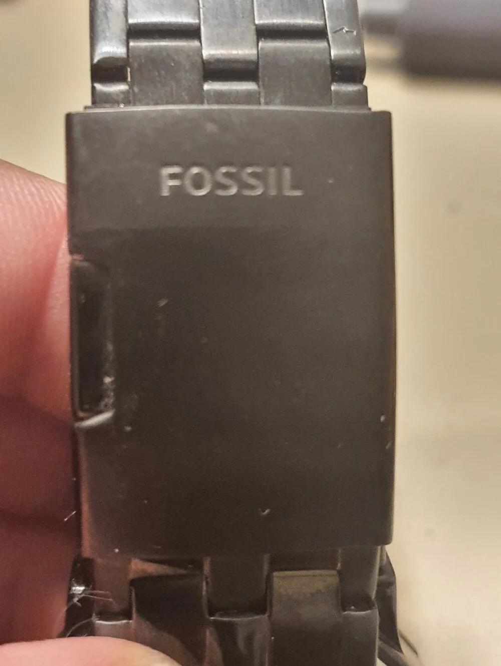 Fossil Black Stainless Steel Ford Logo Men's Watch For Band Repair